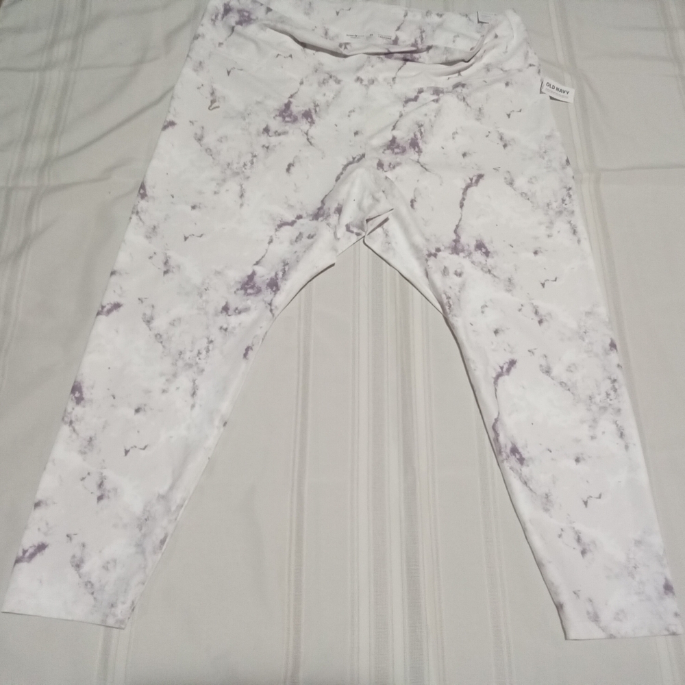 Leggings Marble Print Adult Size 4x Old Navy